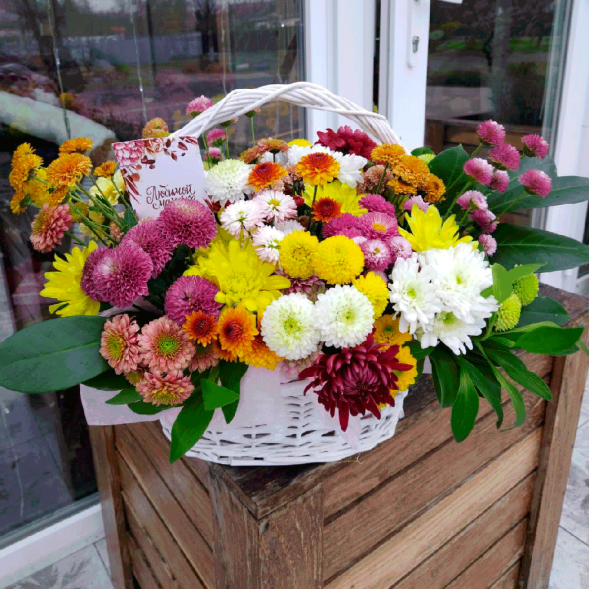 Композиция в корзине &quot;Чудесное мгновение&quot; в Саках