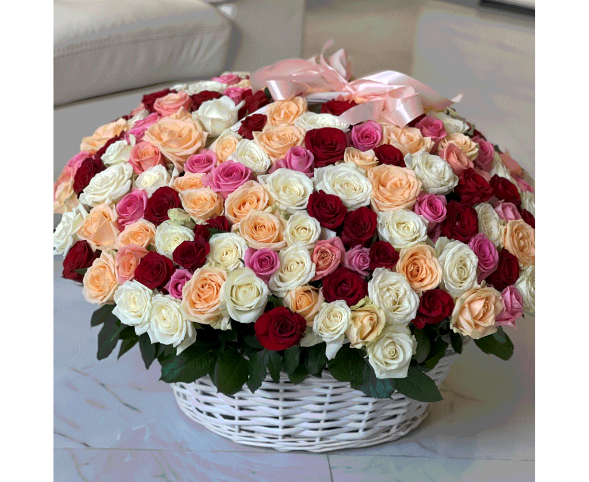 201 роза в корзине в Саках